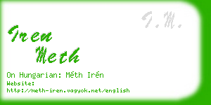 iren meth business card